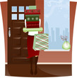 Illustration: home from holiday shopping home from holiday shopping