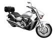silver bike isolated on white background