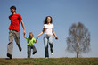 running family. spring. 2