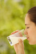 young girl and a glass of milk young girl and a glass of milk