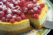 raspberry and lemon cheesecake
