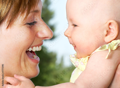 Photo: baby and mother baby and mother