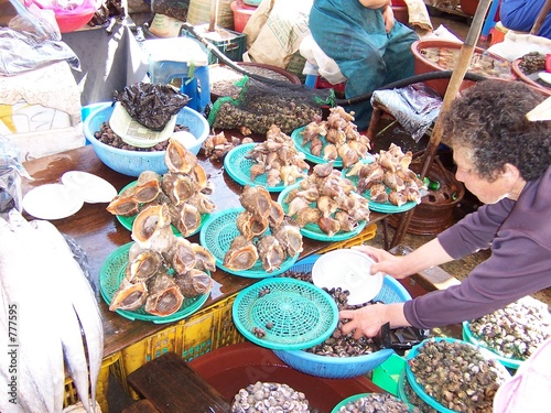 buying shell fish pusan korea