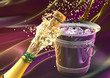 champagne explosion with cork champagne explosion with cork