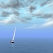sailer in the quiet sea