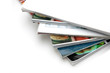 stack of magazine closeup