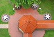 top view of pavillion