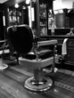 an old fashioned barber's chair