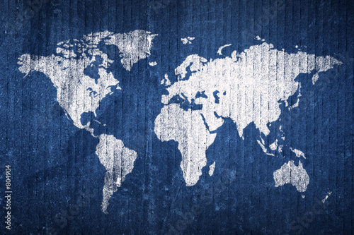 grunge world map