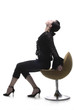 sitting on the chair