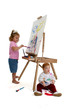 adorable kids painting