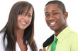 attractive man and woman business team