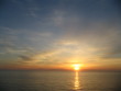 sunrise under island