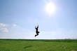 jumping throw the air