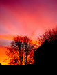red sky at night