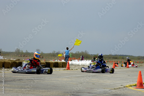 Photo: yellow flag waving yellow flag waving