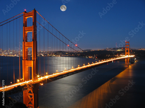 the golden gate bridge pictures. golden gate bridge with moon