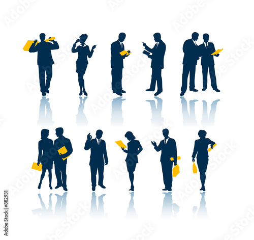 business people. usiness people silhouettes