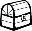 closed wooden chest closed wooden chest