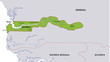 map gambia landkarte gambia