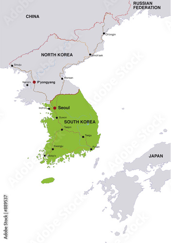 map korea south landkarte süd korea
