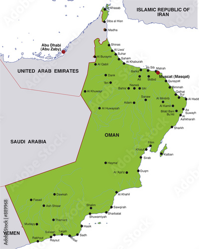 Illustration: map oman landkarte oman map oman landkarte oman
