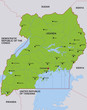 map uganda landkarte uganda