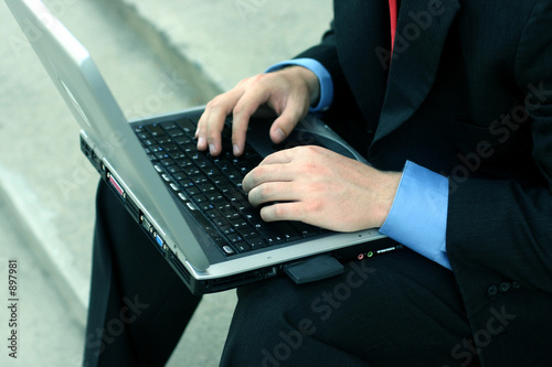 Photo: businessman with laptop 81 businessman with laptop 81