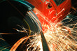 industrial grinder and sparks