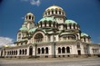 cathedral with clouds and blue sky