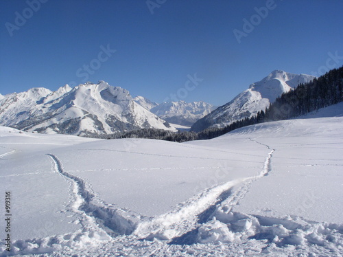 winter snow field moutain