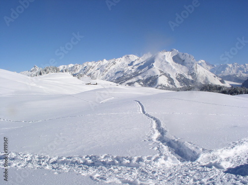 winter snow field moutain