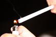 smoking cigarette