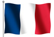 french flag on white backgorund