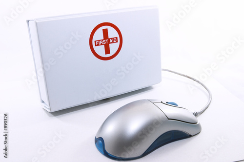 Photo: first aid box standing up with mouse first aid box standing up with mouse