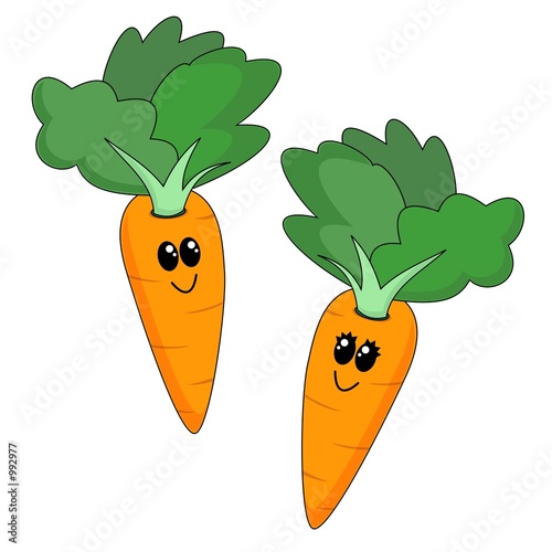 cute cartoon carrot. cartoon carrots