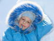 young girl on snow