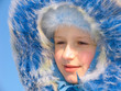 winter portrait of smiling girl