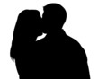 küssendes paar silhouette mit clipping path küssendes paar silhouette mit clipping path