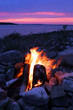 campfire on the lake
