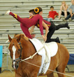 vaulting team perfoming