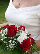 wedding bouquet and bride's bust wedding bouquet and bride's bust