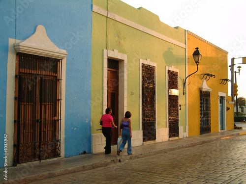 street scene in campeche, mexico street scene in campeche, mexico