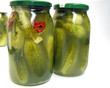 cucumbers  in jars