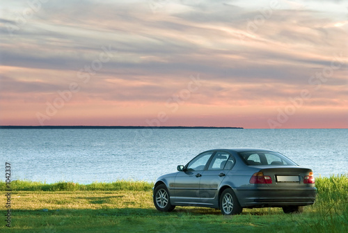 car and sea landscape car and sea landscape