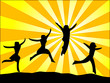 jumping for joy