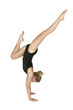 12 year old girl in gymnastics poses