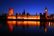 houses of parliament by floodlight