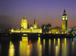 houses of parliament by floodlight