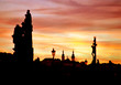 sunset in prague